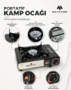 Baycamp Portatif Kamp Ocağı Siyah – Otomatik Ateşlemeli 