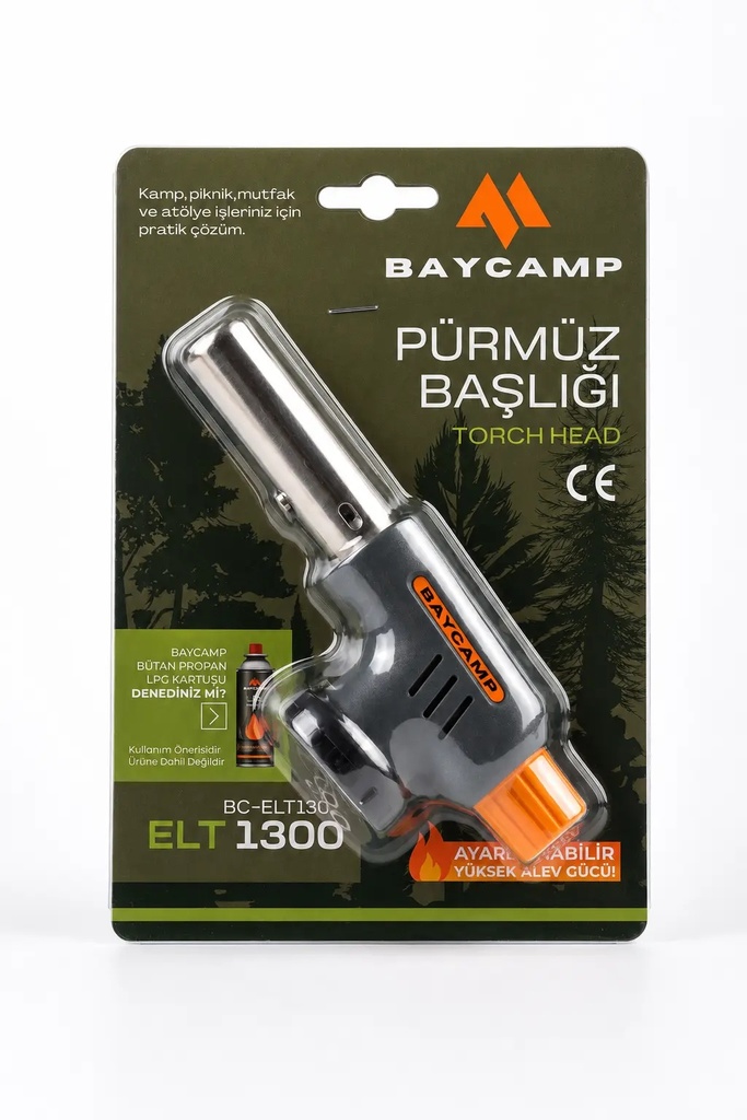 Baycamp BC-ELT1300 Pürmüz Başlığı – 1300°C Ayarlanabilir Yüksek Alev Gücü